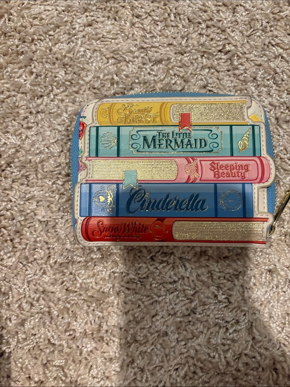 Multicolor Storybook Spine Crossbody Bag with Blue Strap - Picture 4 of 8